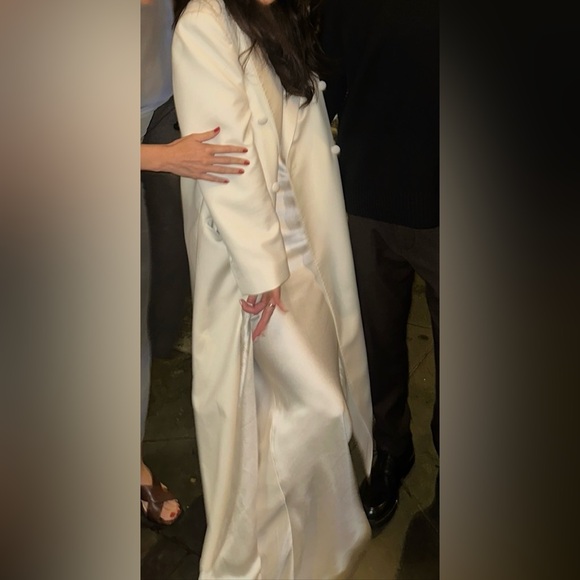 Magda Butrym white Double Breasted wool coat - Picture 8 of 8